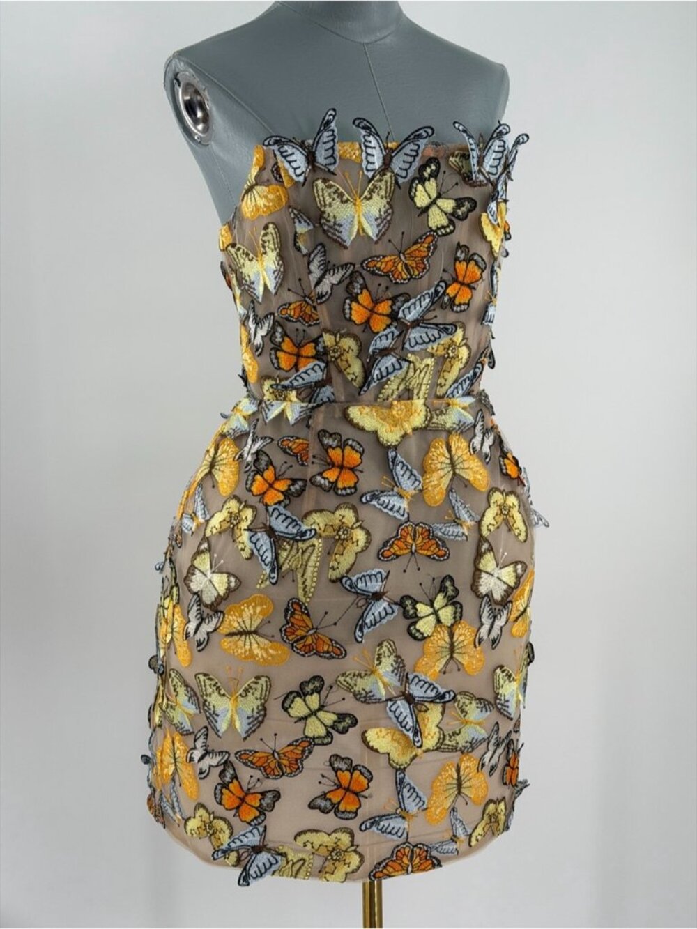 🆕 BRONX & BANCO 🧿 NWOT Bella Butterfly Maraya Strapless Mini Dress, Sz L US 8 - Picture 3 of 15